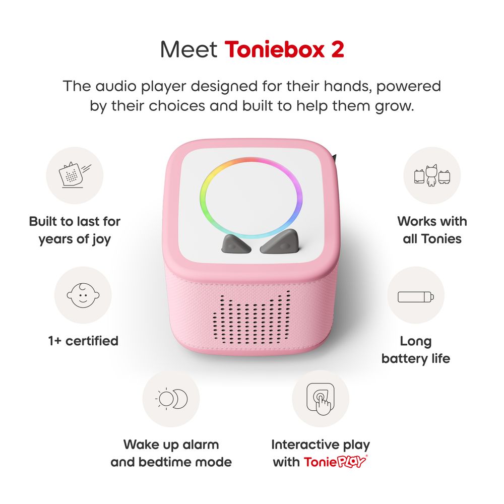 Tonies - Tonies Disney Winnie the Pooh Toniebox 2 Play Set - Cloud Pink - Electronics