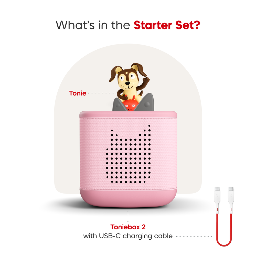 Tonies - Tonies Playtime Puppy Toniebox 2 Starter Set - Cloud Pink - Electronics