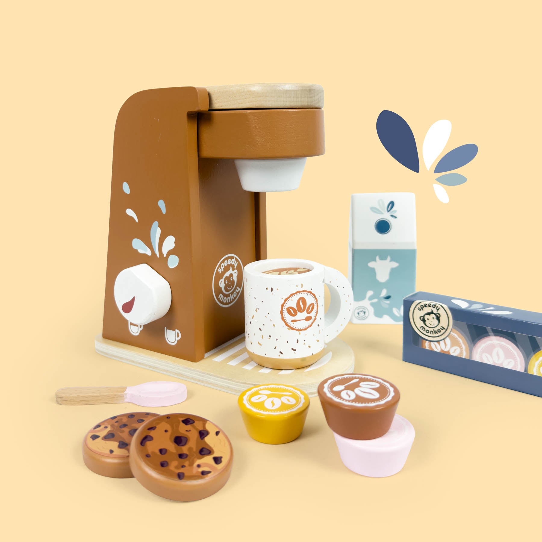 Speedy Monkey - Toy Wood Coffee Machine - Preschool