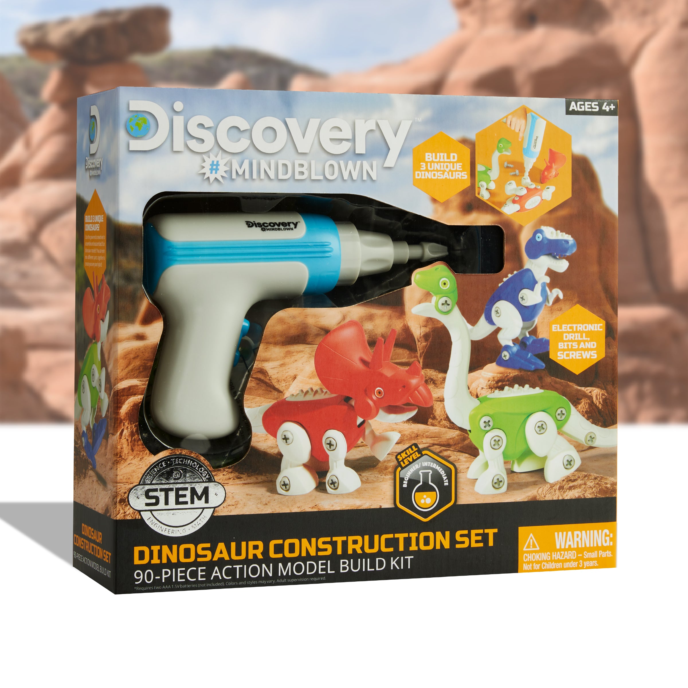 Dinosaur Construction Action Model Build Kit - 90 Pieces
