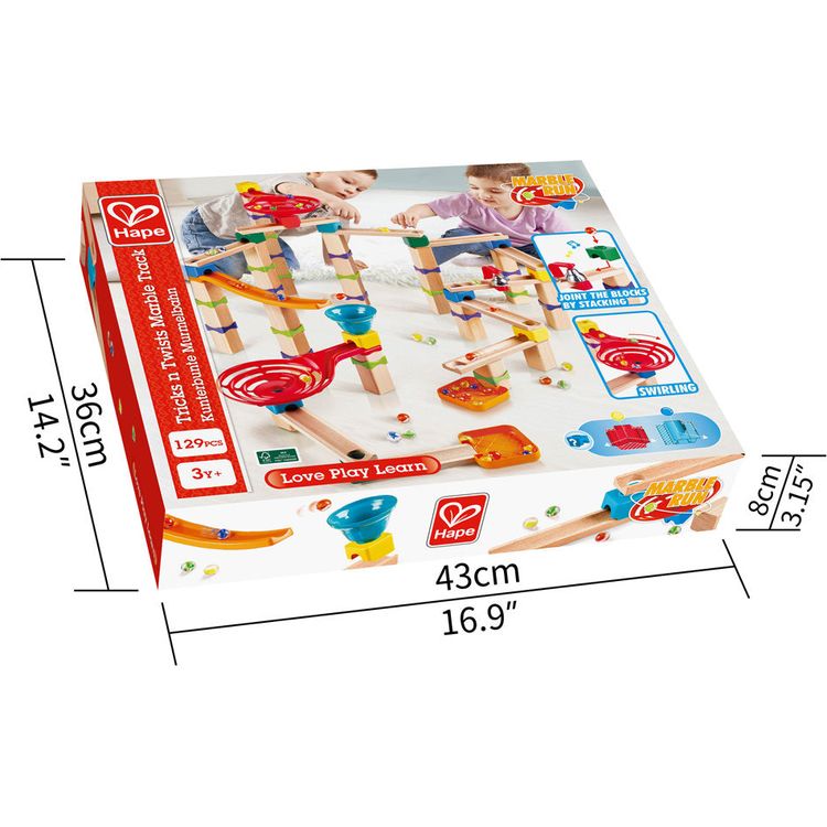 Hape - Tricks N Twists Marble Track - Preschool