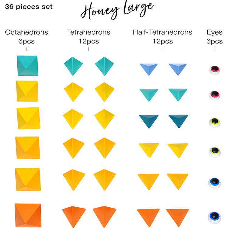 Trido - Trido Honey Large Magnet Building Kit - 36 Pieces - Preschool