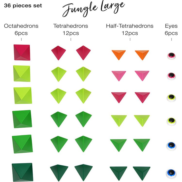 Trido - Trido Jungle Large Magnet Building Set - 36 Pieces - Preschool
