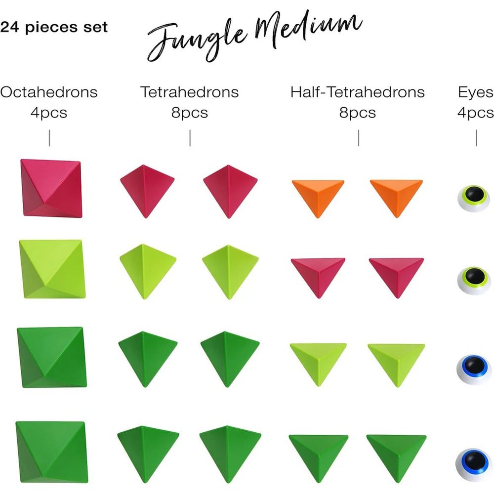 Trido - Trido Jungle Medium Magnet Building Set - 24 Pieces - Preschool
