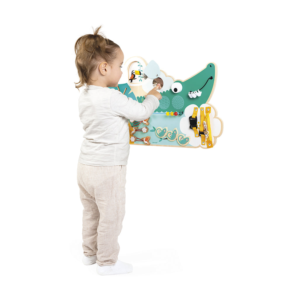 Janod - Tropik Crocodile Multi-Activity Busy Board - Infants