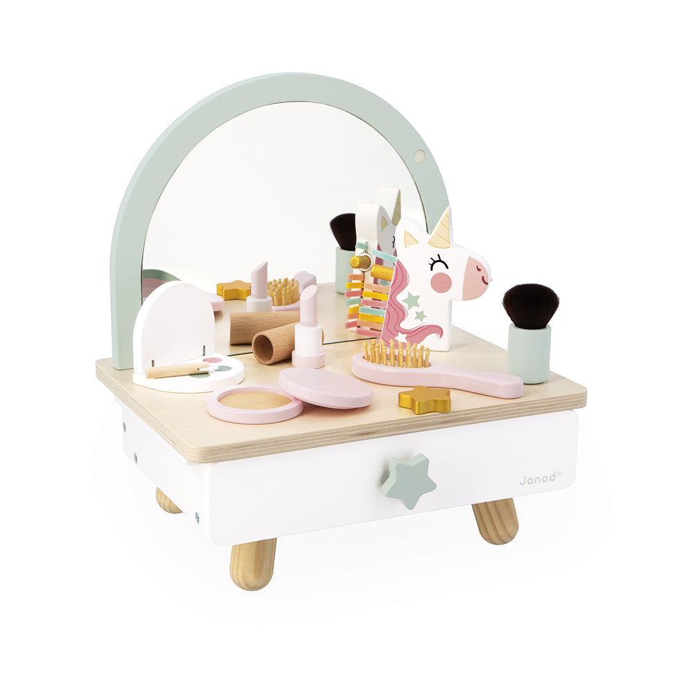 Janod - Unicorn Mini Dressing Table - Preschool