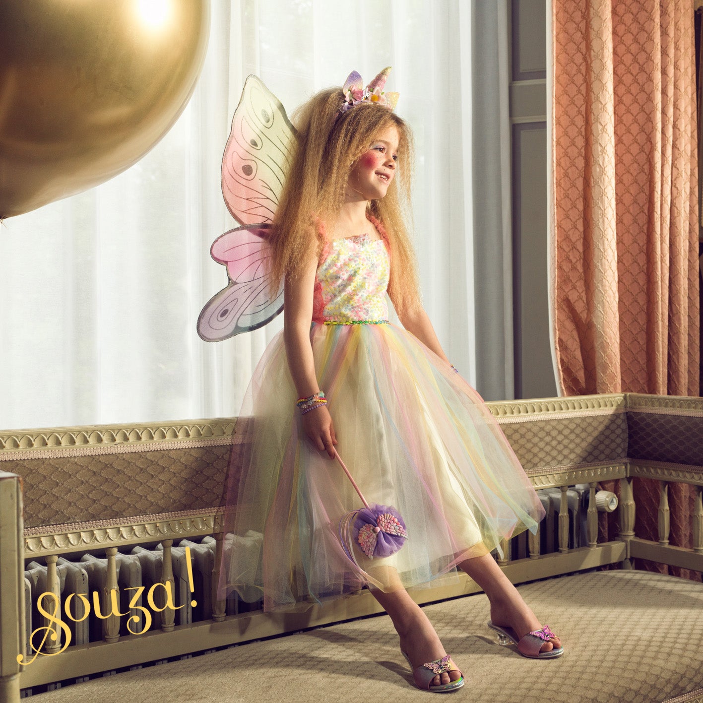 Souza - Valerie Fairy Costume Dress & Wings Set - 5-7 Years - Dress up