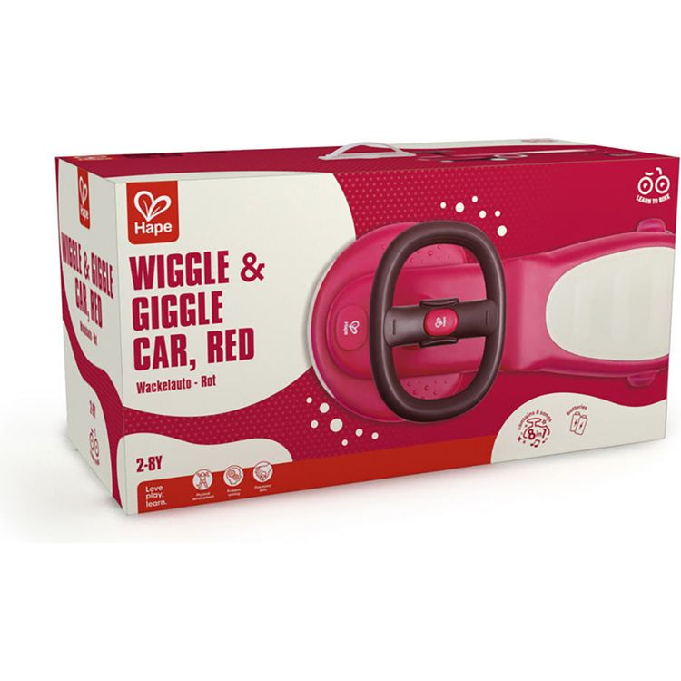 Hape - Wiggle & Giggle Car - Red - Preschool