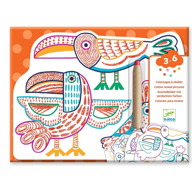 Djeco - Wild Families Coloring Kit - Creativity