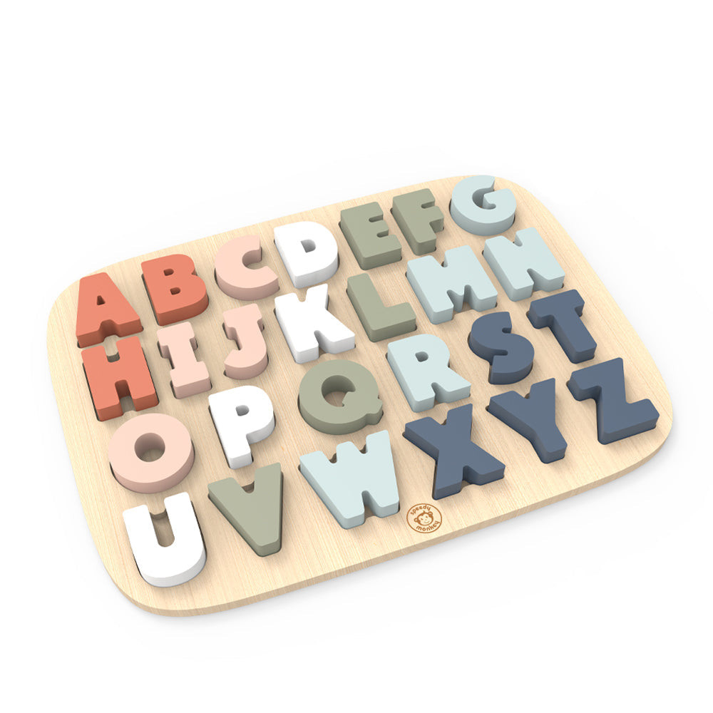 Speedy Monkey - Wooden Alphabet Puzzle - Puzzles