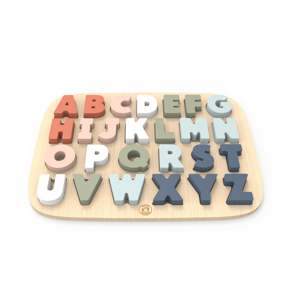 Speedy Monkey - Wooden Alphabet Puzzle - Puzzles