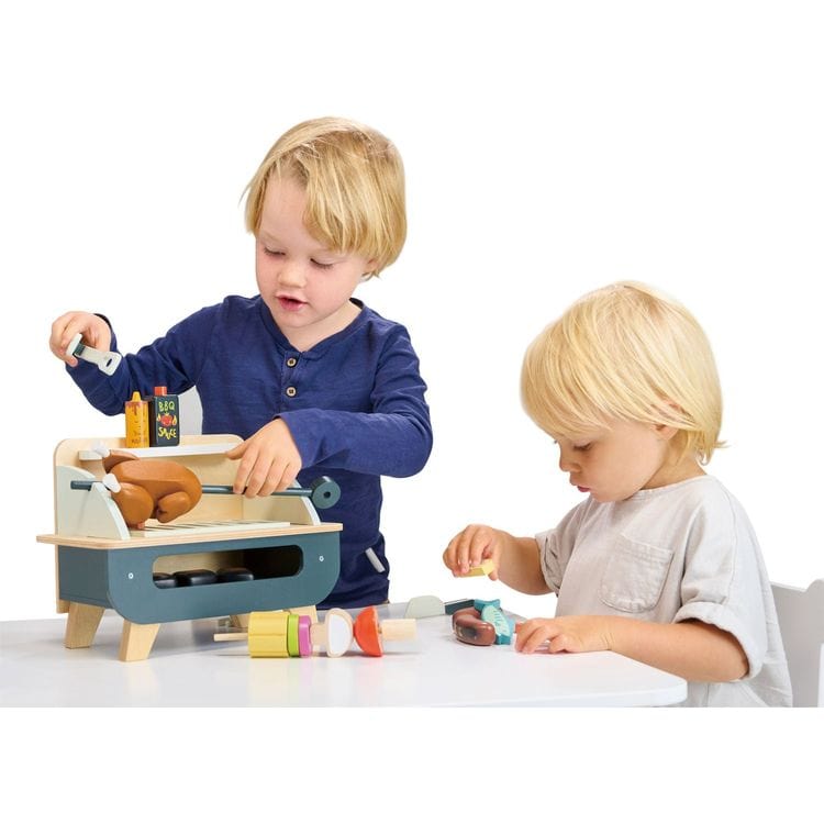 Tender Leaf Toys - Wooden Barbeque Play Set - Preschool
