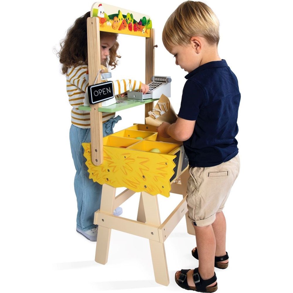 Janod - Wooden Farm Market - Preschool