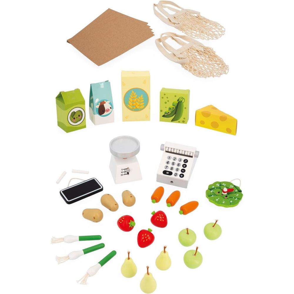 Janod - Wooden Farm Market - Preschool