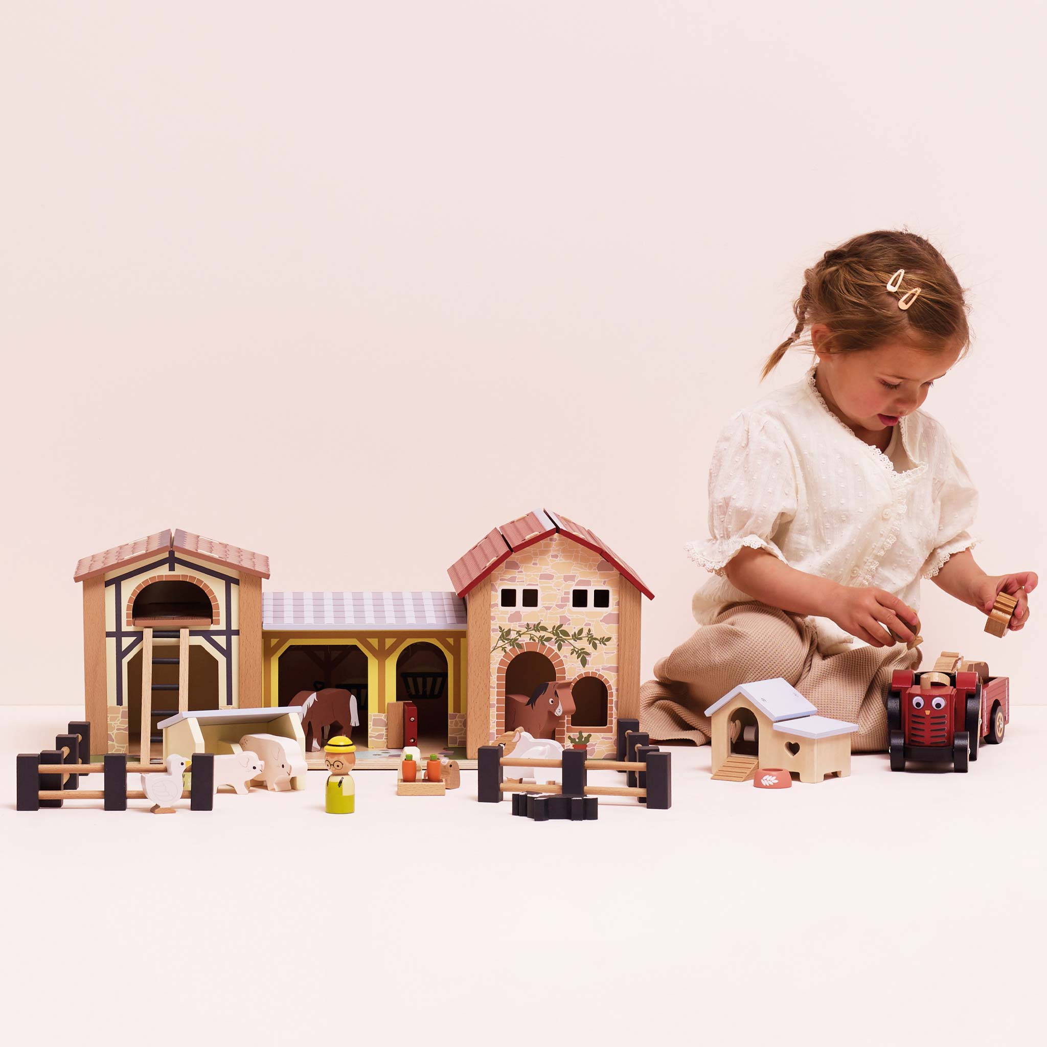 Le Toy Van - Wooden Farmyard Stables - Preschool