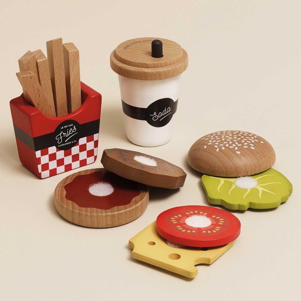 Le Toy Van - Wooden Gourmet Hamburger Set - Preschool
