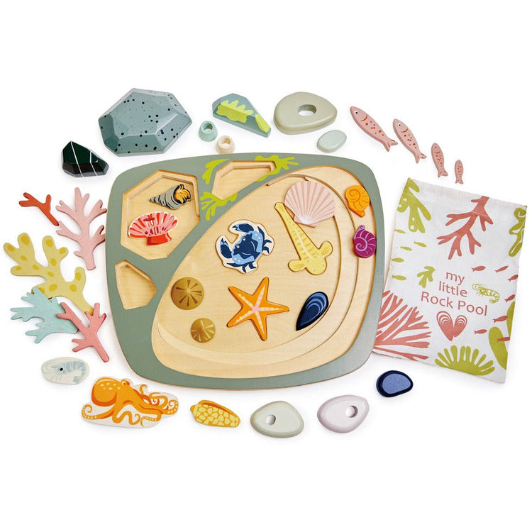 Tender Leaf Toys - Wooden My Little Rock Pool Activity Toy - Preschool