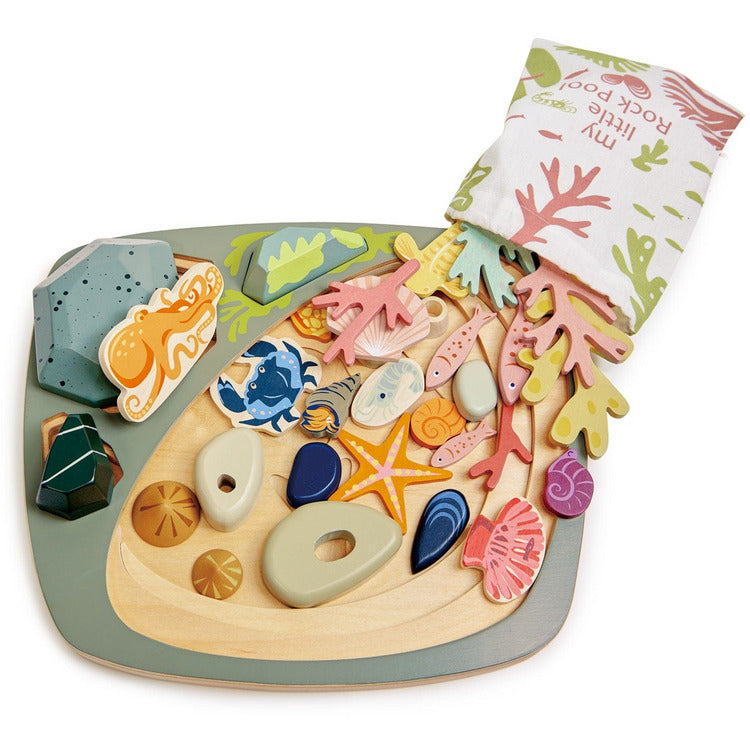 Tender Leaf Toys - Wooden My Little Rock Pool Activity Toy - Preschool