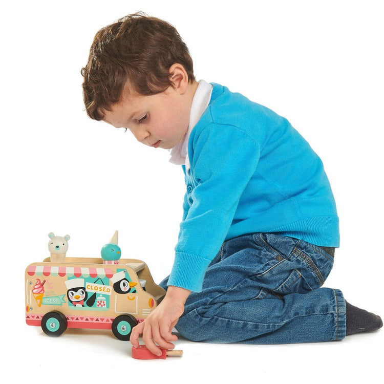Tender Leaf Toys - Wooden Penguin's Gelato Van - Preschool