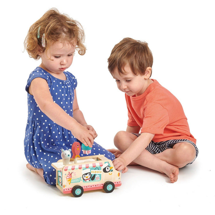 Tender Leaf Toys - Wooden Penguin's Gelato Van - Preschool