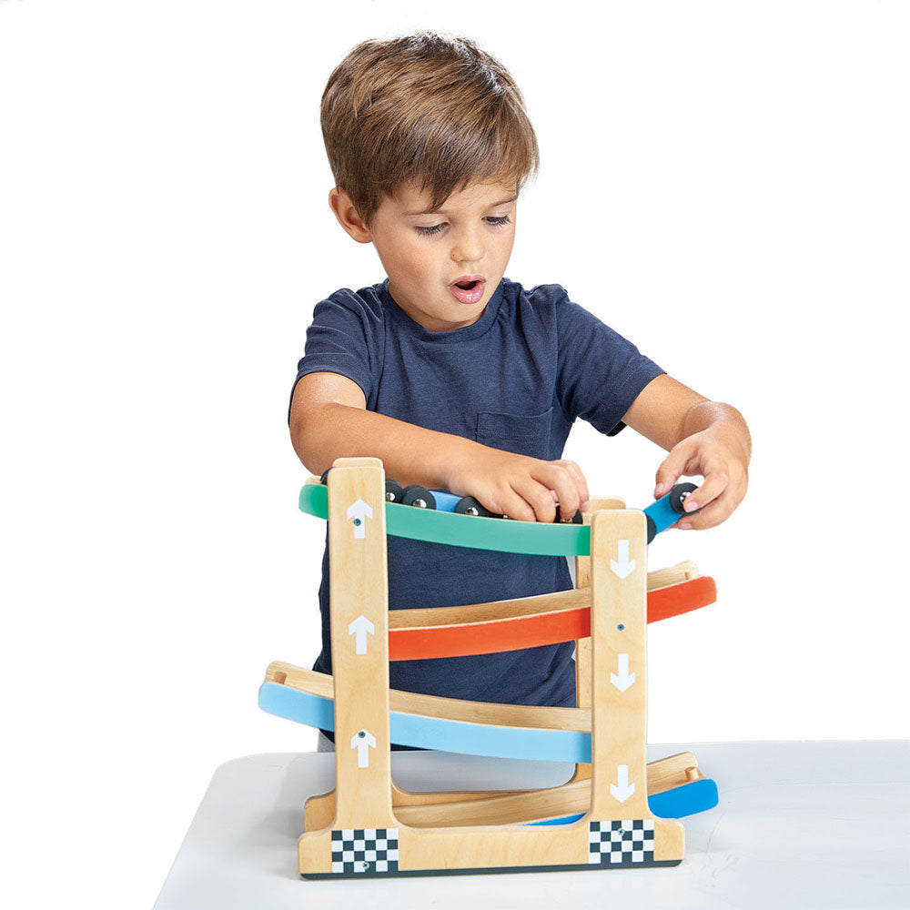 Mentari - Wooden Ramp Racer Toy - Preschool