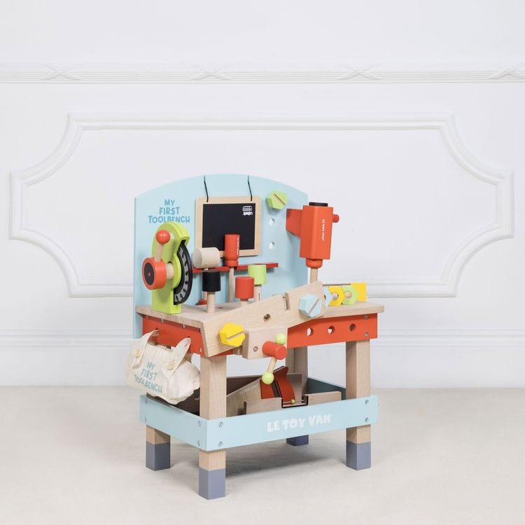 Le Toy Van - Wooden Tool Bench with 20 Accessories - Preschool