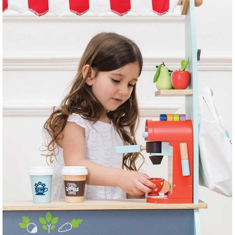 Le Toy Van - Wooden Toy Coffee Machine & Pods - Preschool