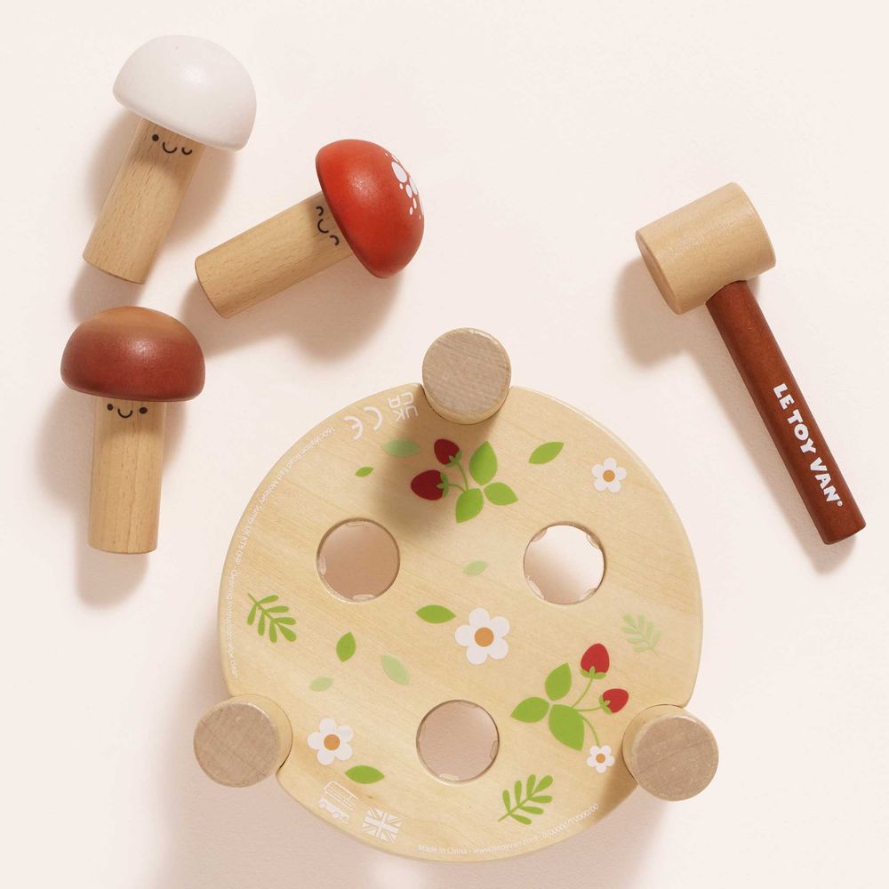 Le Toy Van - Woodland Mushroom Hammer Game - 5 Pieces - Infants