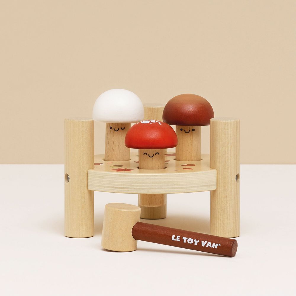 Le Toy Van - Woodland Mushroom Hammer Game - 5 Pieces - Infants