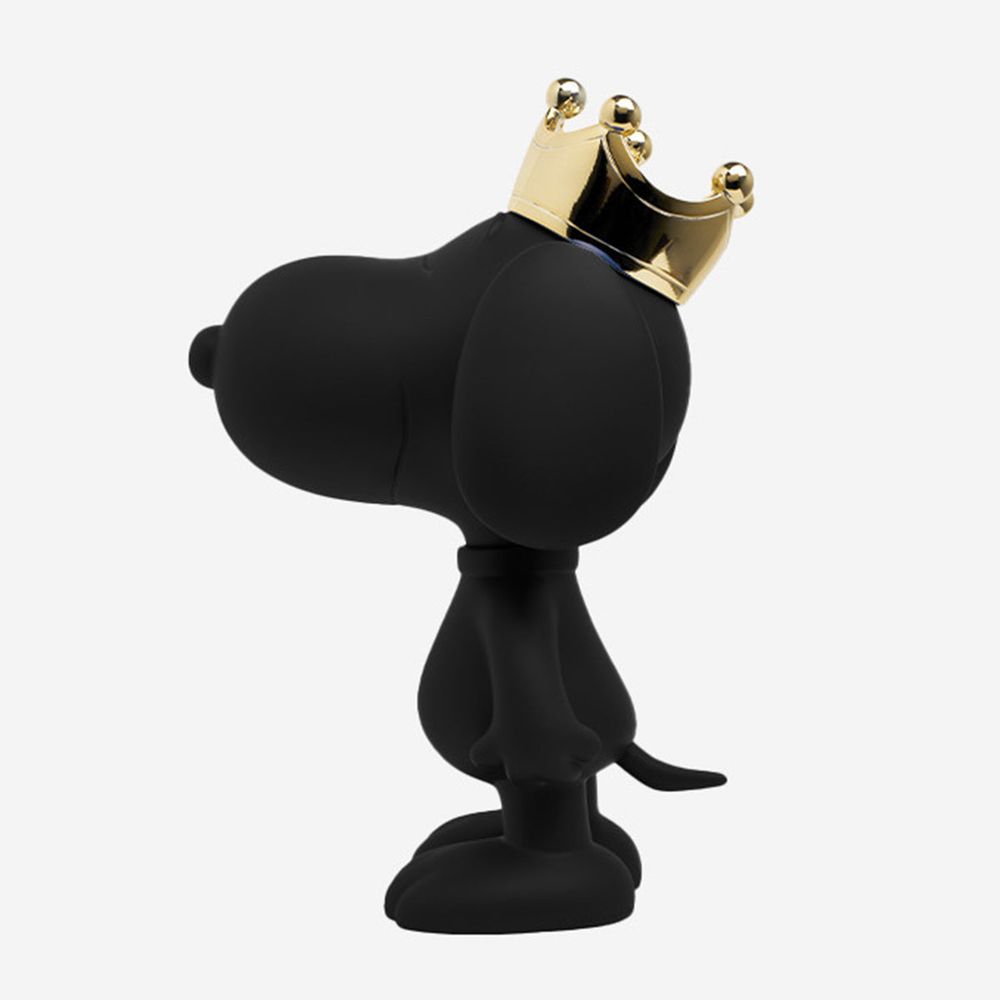 Snoopy with Crown 12" Figurine - Black & Gold
