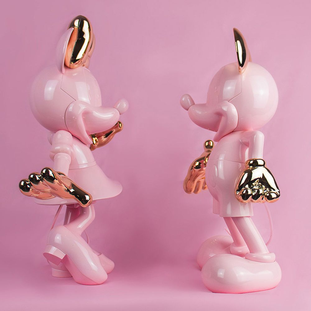 Minnie Mouse 12" Welcome Studio Figurine - Pastel Pink & Rose Gold