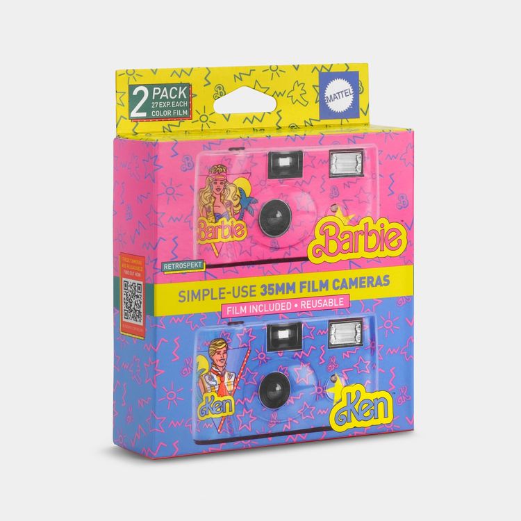 Barbie World of Barbie Barbie & Ken Preloaded 35MM Film Simple-Use Cameras (Double Pack)