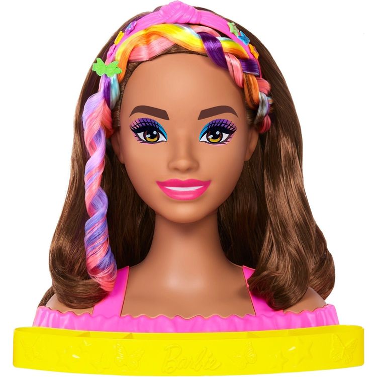 Neon Rainbow Deluxe Barbie Styling Head- Brunette