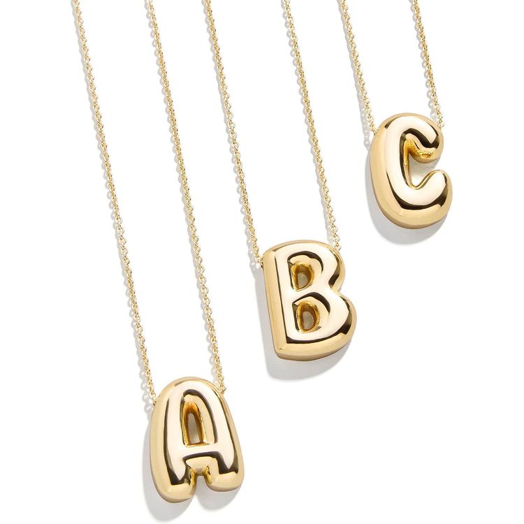 Bauble Bar Trend Accessories Gold Bubble Initial Necklace - A