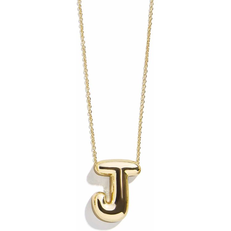 Bauble Bar Trend Accessories Gold Bubble Initial Necklace - J