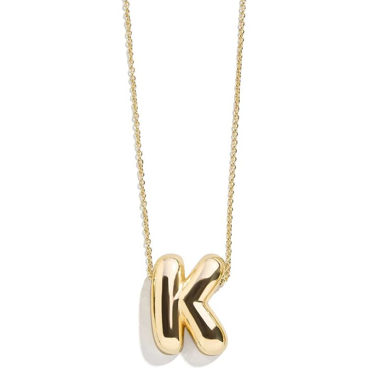Bauble Bar Trend Accessories Gold Bubble Initial Necklace - K