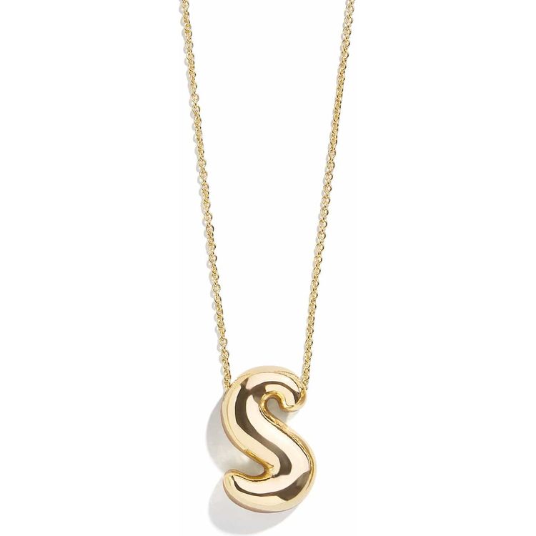 Bauble Bar Trend Accessories Gold Bubble Initial Necklace - S