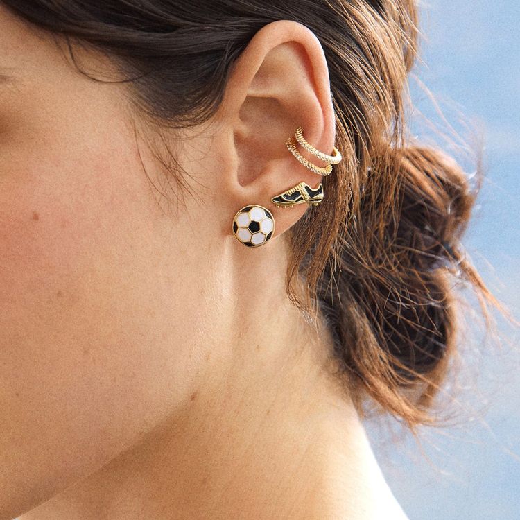 Bauble Bar Trend Accessories Just For Kicks Soccer Earring Set