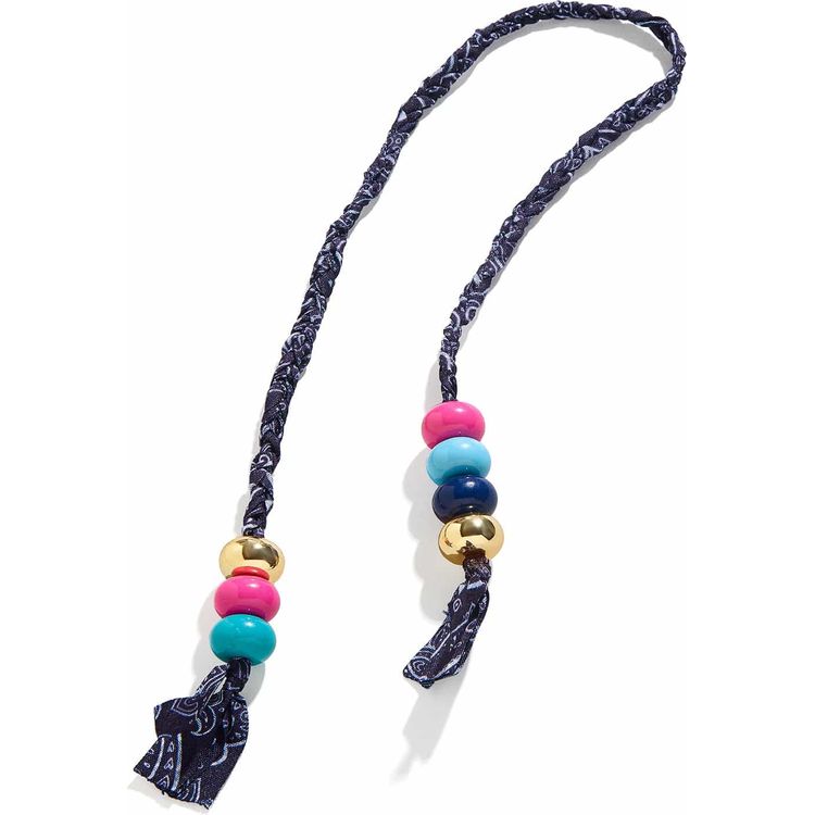 Bauble Bar Trend Accessories Kenna Braided Bandana Bag Charm - Blue