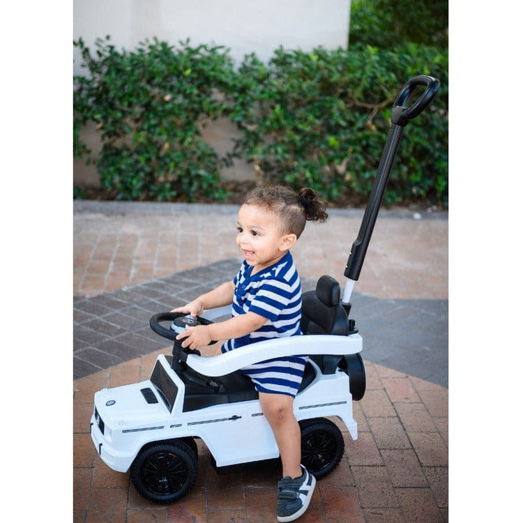 Best Ride on Cars Outdoor Mercedes G-Wagon 3 In 1 Push Car - White