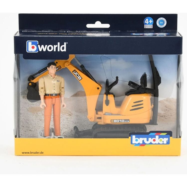 Bruder Vehicles JCB Micro Excavator 8010 CTS with Worker