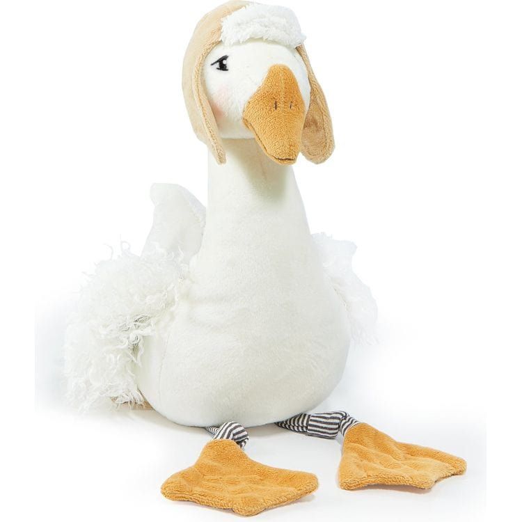 Bunnies By The Bay Plush Avery the Aviator Snowgoose