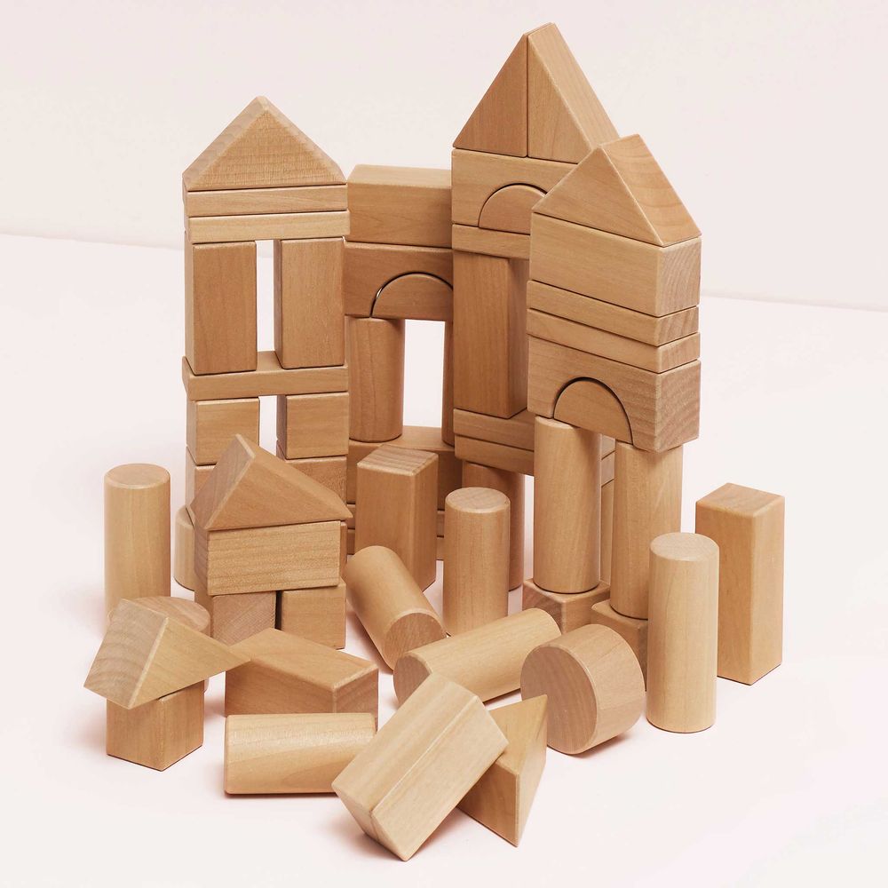 Natural Wood Building Blocks