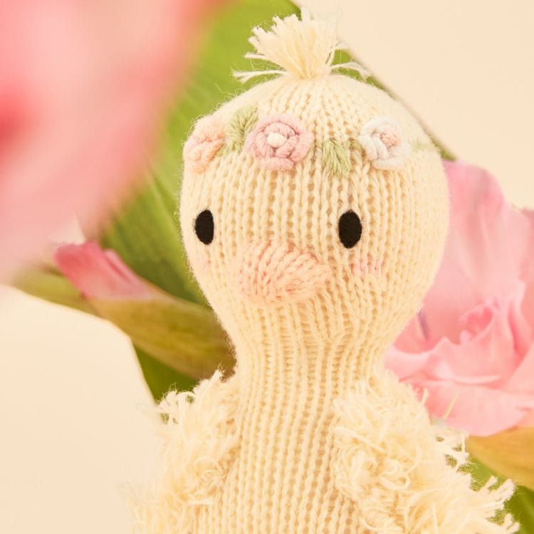Cuddle And Kind Plush Tiny 6" Flora the Duckling Hand-Knit Doll
