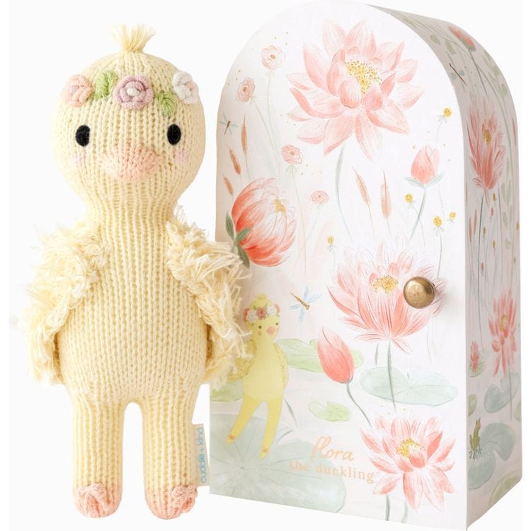 Cuddle And Kind Plush Tiny 6" Flora the Duckling Hand-Knit Doll