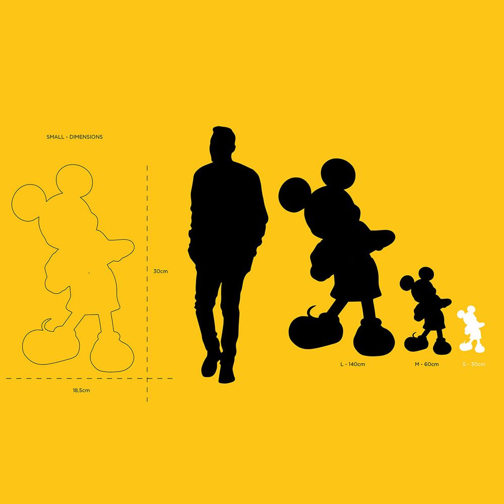 Mickey Mouse With Love 12" Kelly Hoppen Figurine - White & Silver