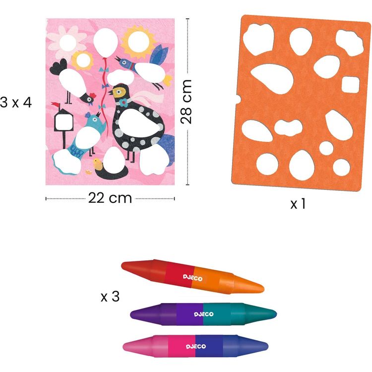 Djeco Creativity Birdie & Co Beginner's Coloring Set