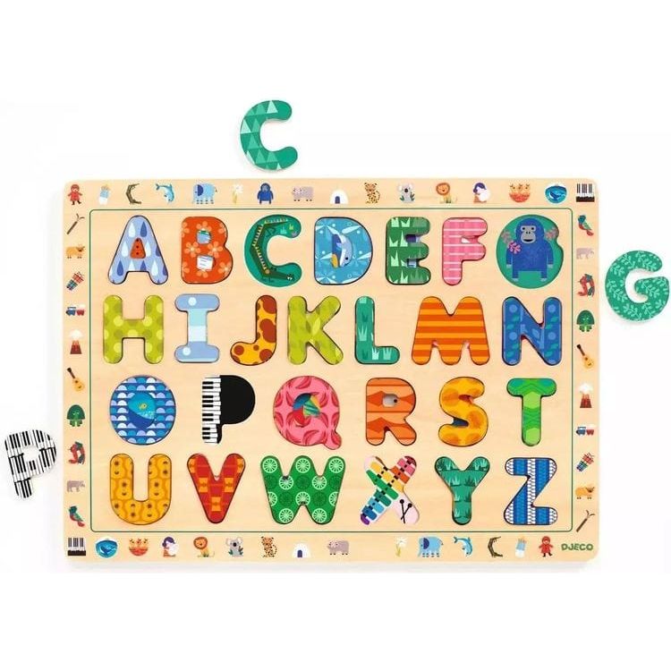 Djeco Preschool ABC Wooden Puzzle