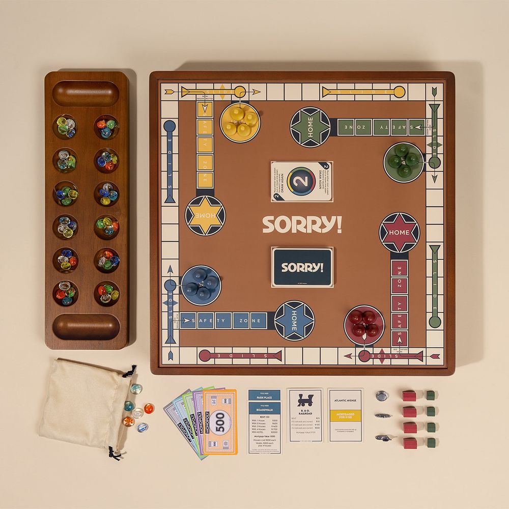 3-in-1 Premium Game Collection Monopoly Sorry Mancala