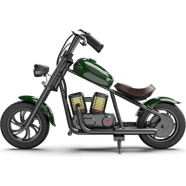 Hyper Gogo Challenger 12 Plus Kids Motorcycle - Green